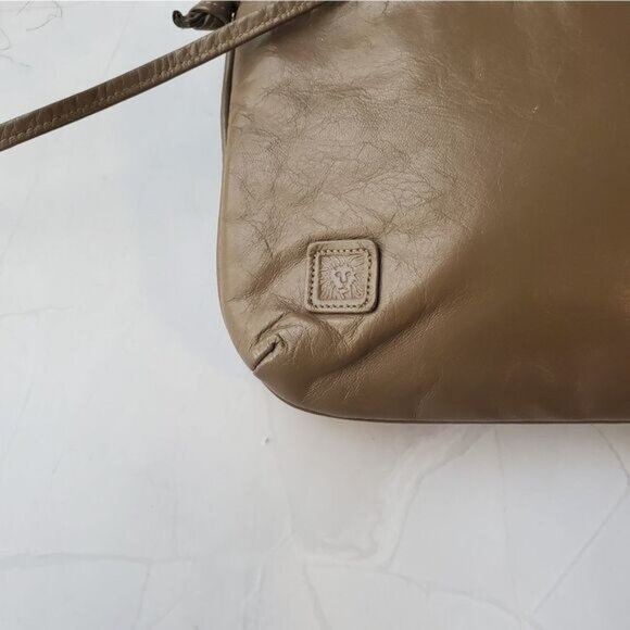 Anne Klein Purse Brown Crossbody Minimalist Vintage Look Quiet Luxury Old Money - Picture 4 of 12